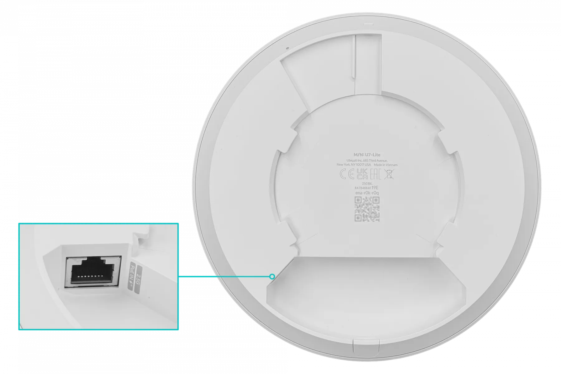 Punto de Acceso Ubiquiti UniFi U7 Lite - WiFi 7, 5 Gbps, 2.5GbE, PoE, Montaje en Techo/Pared 3