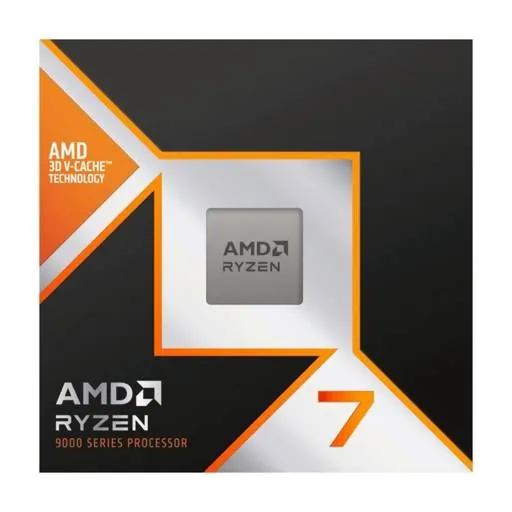 Procesador AMD Ryzen 7 9800X3D, 4.7GHz (5.2GHz Turbo), 8 Cores, 16 Threads, Socket AM5 3