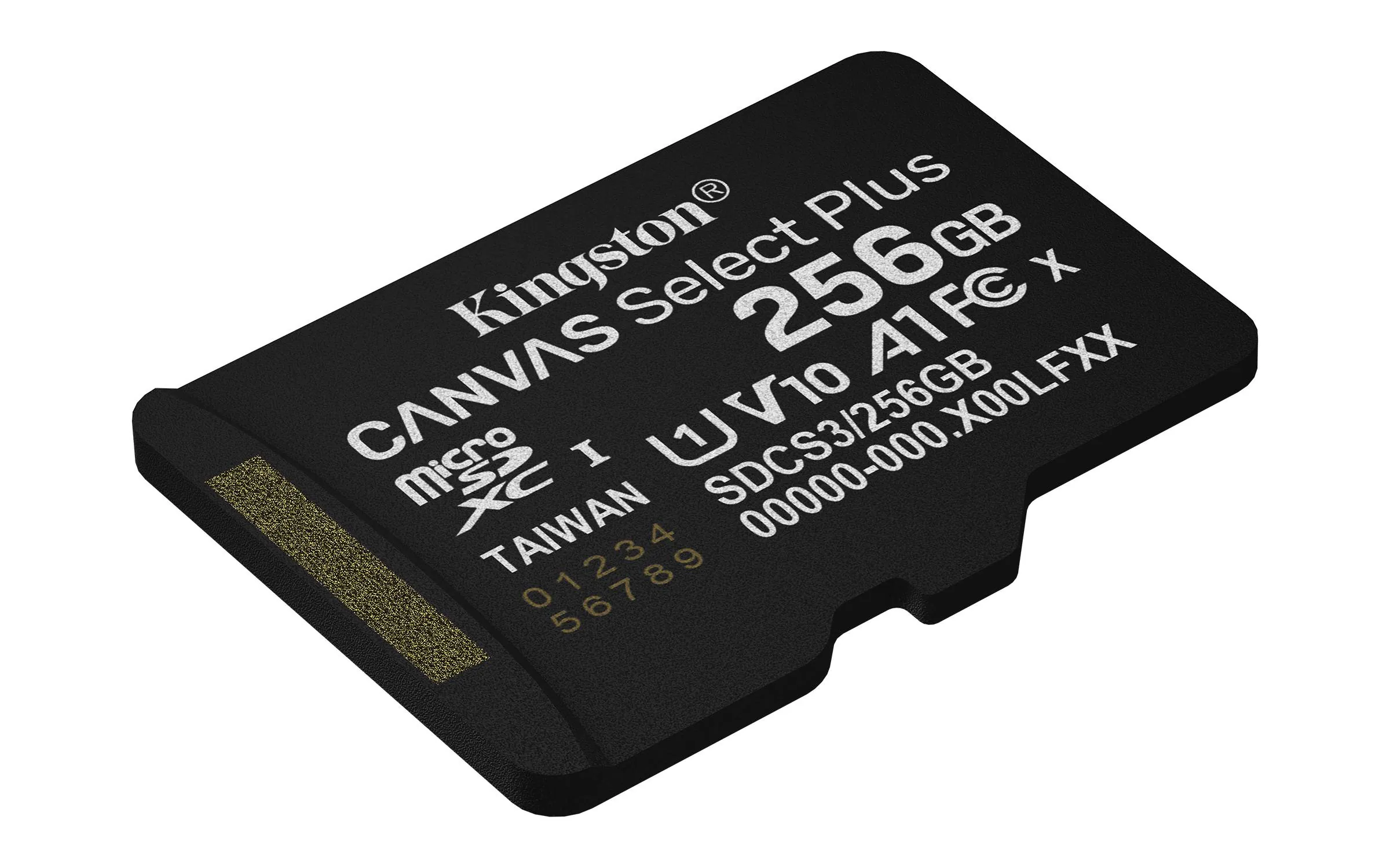 Tarjeta MicroSDXC 256GB Kingston SDCS3 Canvas Select Plus 100MB/s Clase 10 A1 + Adaptador SD 4