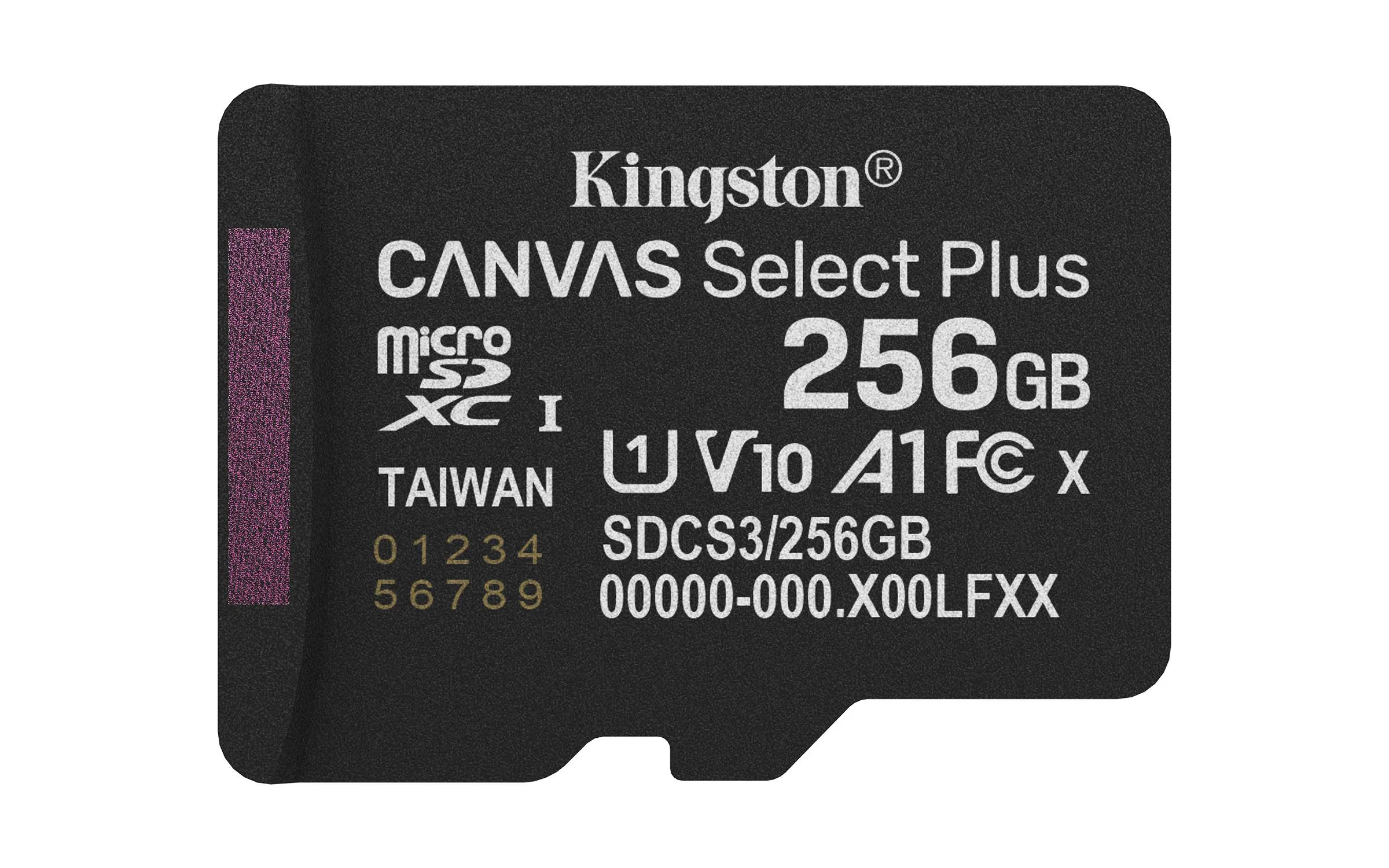 Tarjeta MicroSDXC 256GB Kingston SDCS3 Canvas Select Plus 100MB/s Clase 10 A1 + Adaptador SD 6