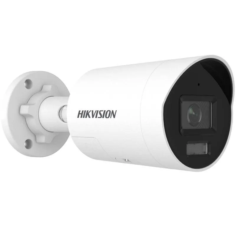 Camara IP Mini Bullet Hikvision DS-2CD2047G3-LI2UY/SRB 4MP ColorVu Lite con Luz Hibrida PoE 3