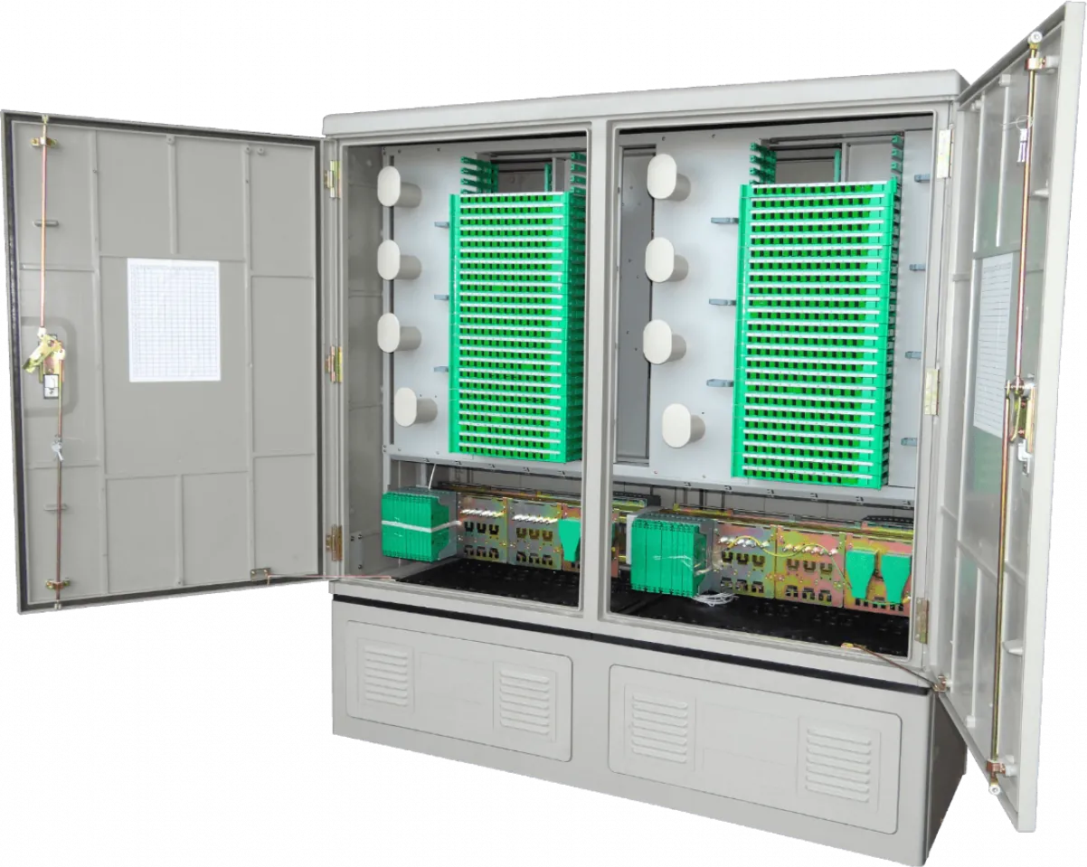 Rack FIBRA 108-ODF inc-1152-SC/APC 62x148x154cm 4-Puerta Exterior-Piso IP65 2