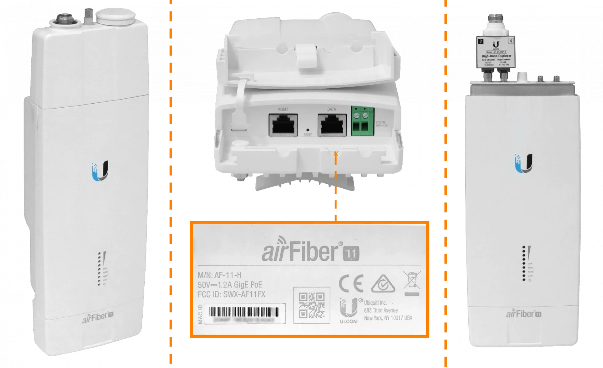 Radio de Retorno con Antena de Plato Ubiquiti airFiber 11 High-Band - 6