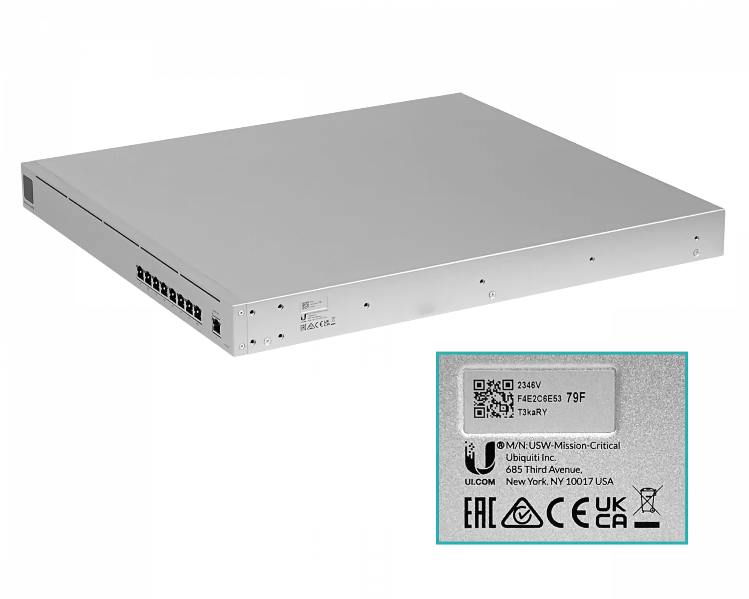 Switch UPS Ubiquiti USW-Mission-Critical 4x PoE++ 4x PoE+ 230V 368Wh 5