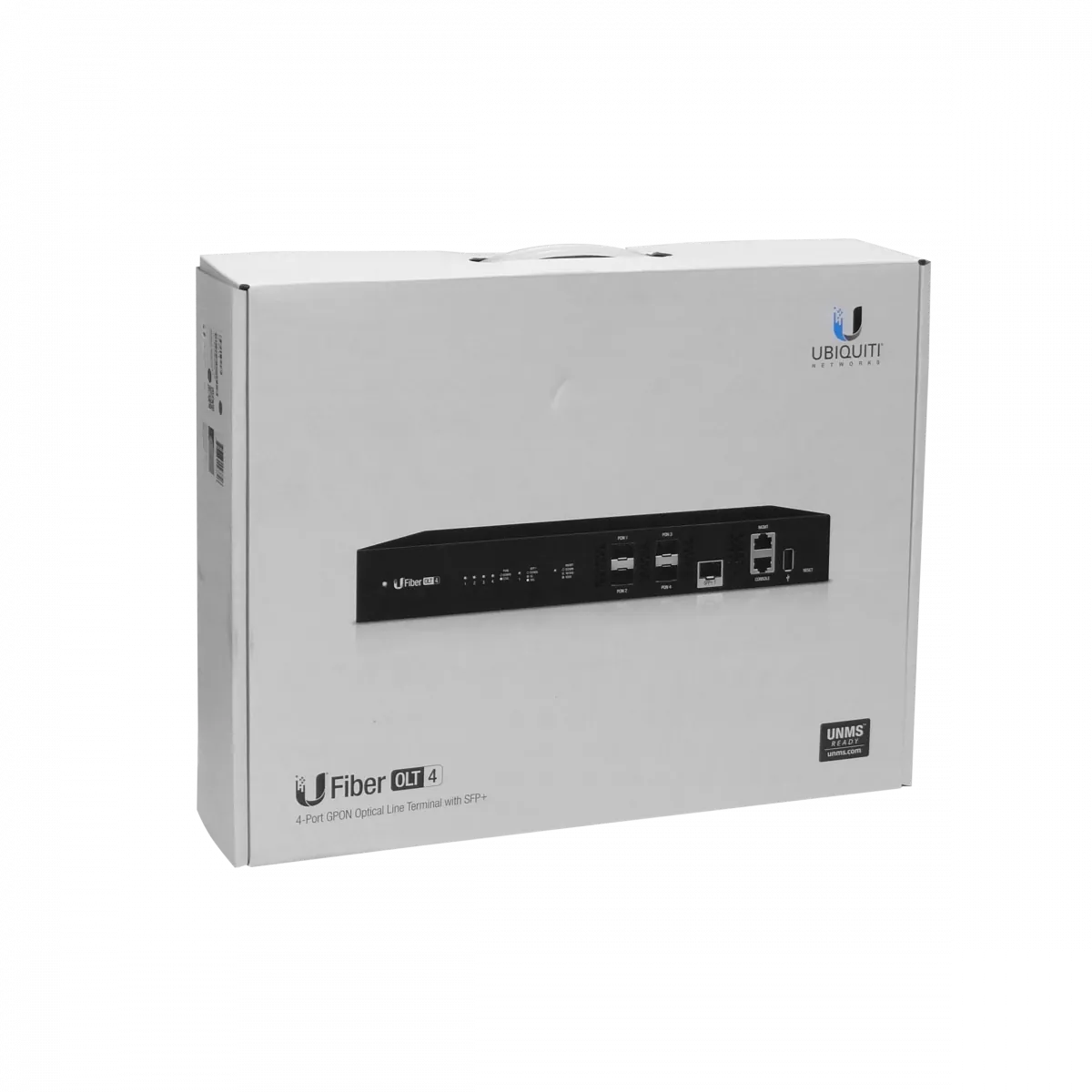 OLT GPON con 4 Puertos GPON, 1 SFP+ 10Gbps, Gestión IP, para Red FTTH, Ubiquiti UF-OLT-4 5