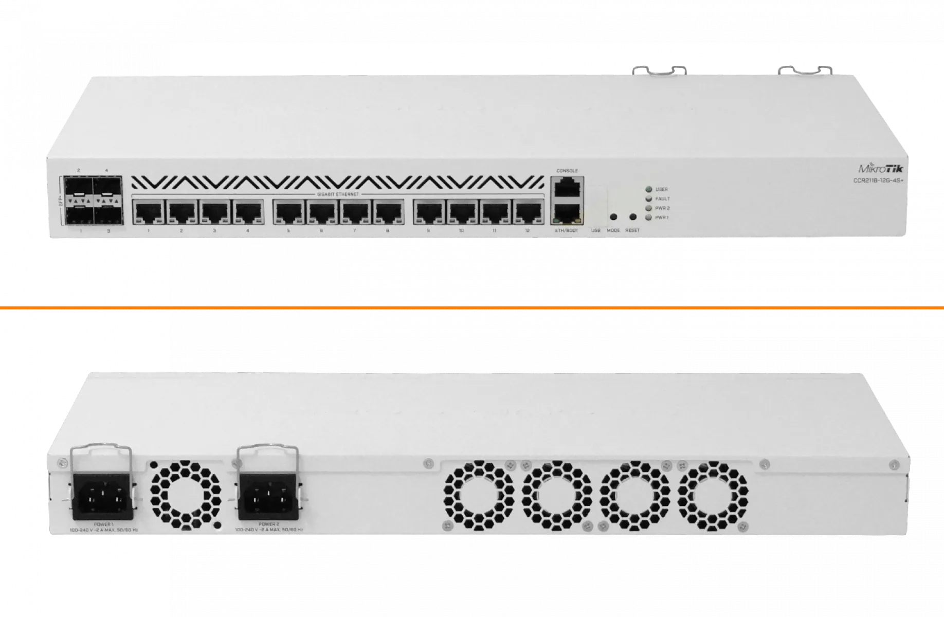 Router de Alto Rendimiento con 16 Núcleos y Puertos 10G/1G,MikroTik CCR2116-12G-4S+ 3