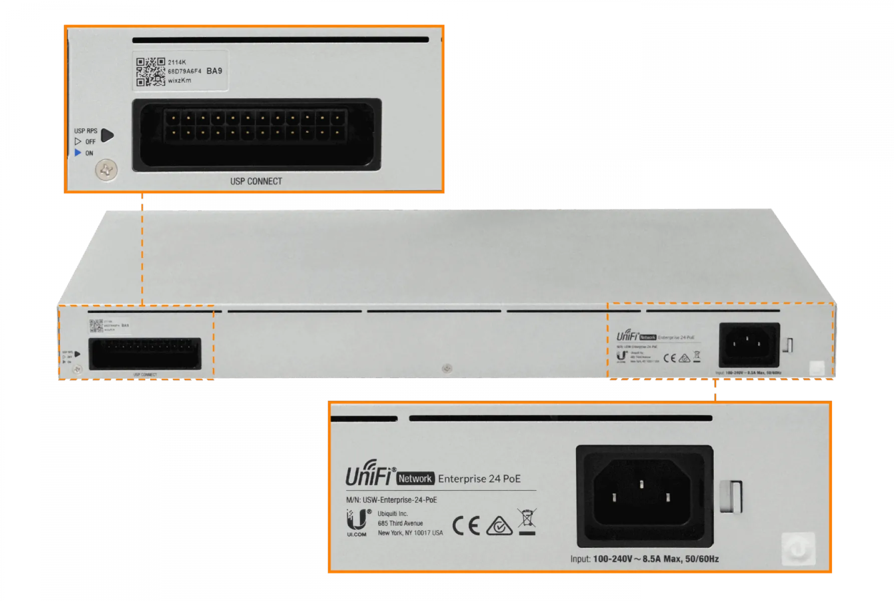 Switch UniFi USW Enterprise 24 PoE - 24 Puertos 2.5GbE y PoE+ de 400W 5