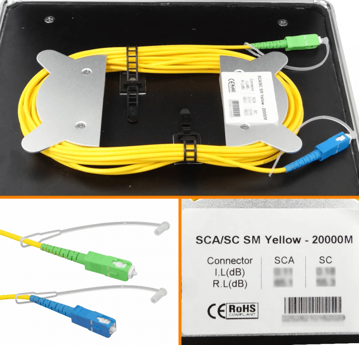 Bobina de Lanzamiento Monomodo 9/125 SC/APC-SC/UPC G652 20 km - BOB-20AC 2