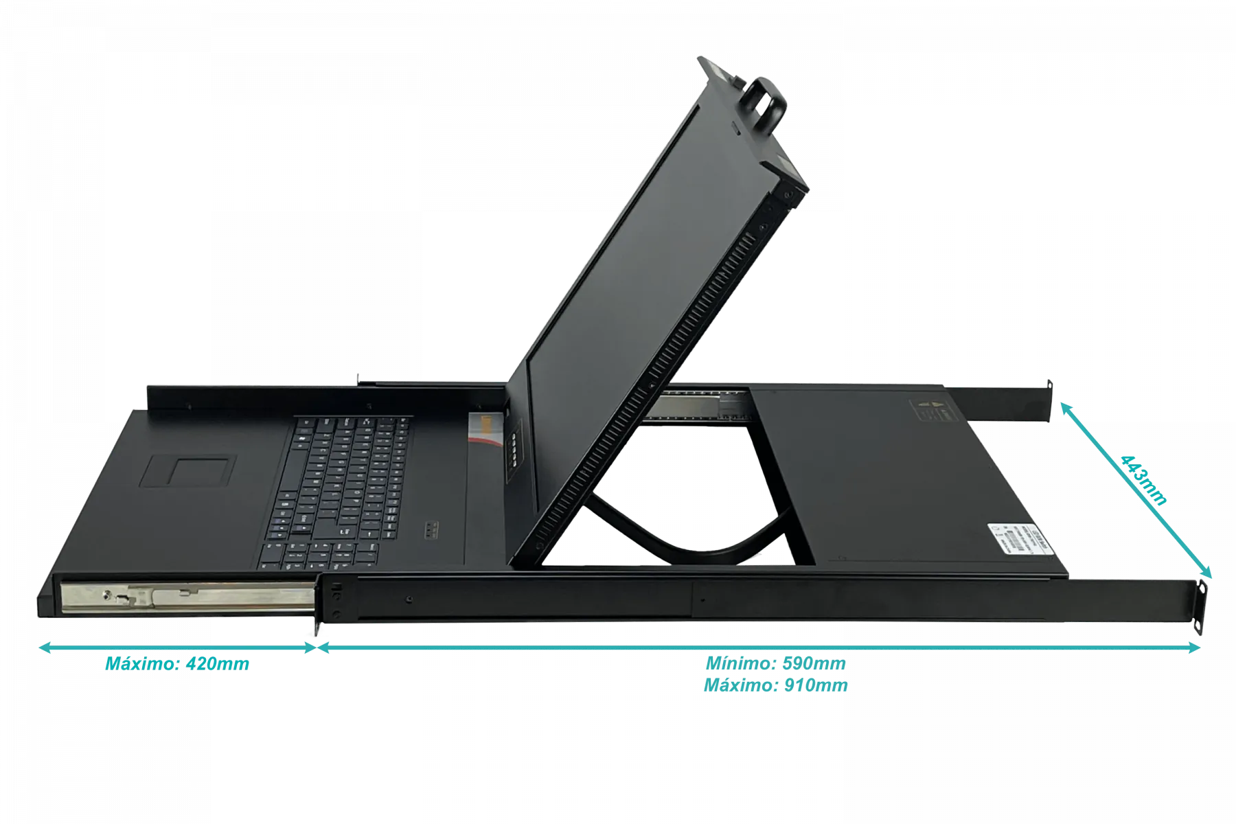 Consola KVM Rack 1U - Monitor VGA, Teclado, Trackpad, USB - Requiere KVM 4
