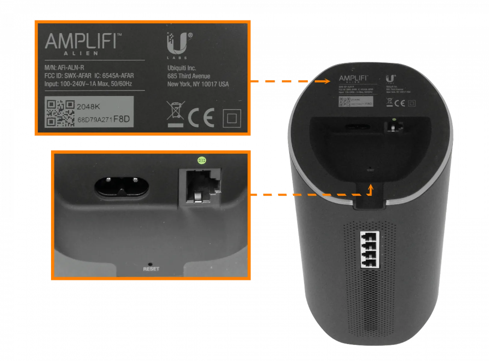 Pack de 2, Sistema Mesh Wi-Fi 6 Alta Velocidad AmpliFi Alien Router y MeshPoint de Ubiquiti 5