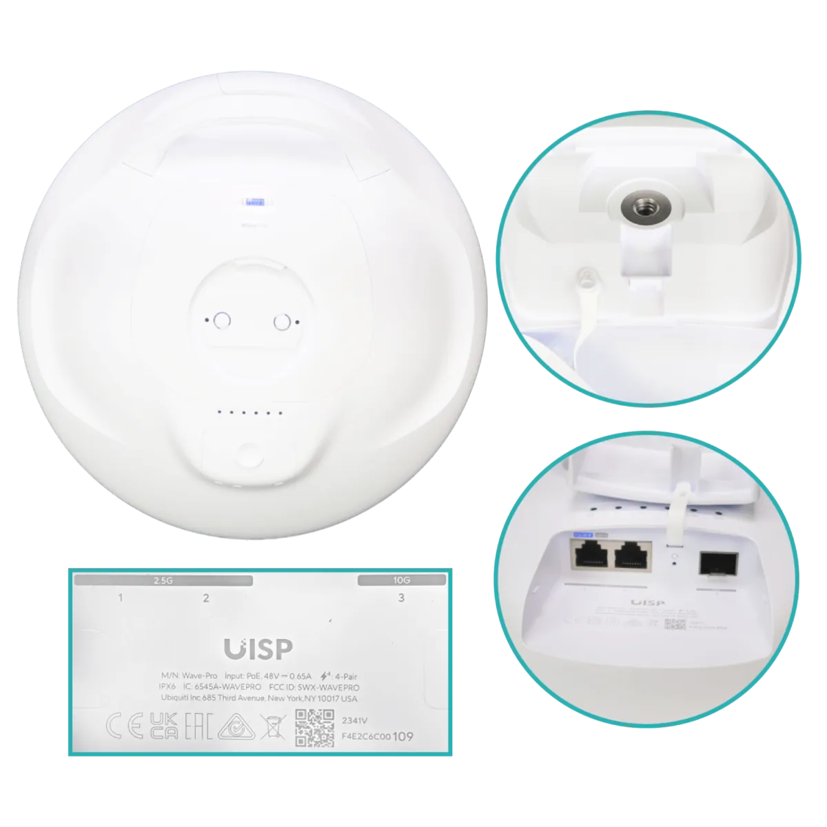 Enlace Inalámbrico de Alta Capacidad en Banda 60 GHz con Respaldo 5 GHz Ubiquiti Wave Pro (Wave-Pro) 6