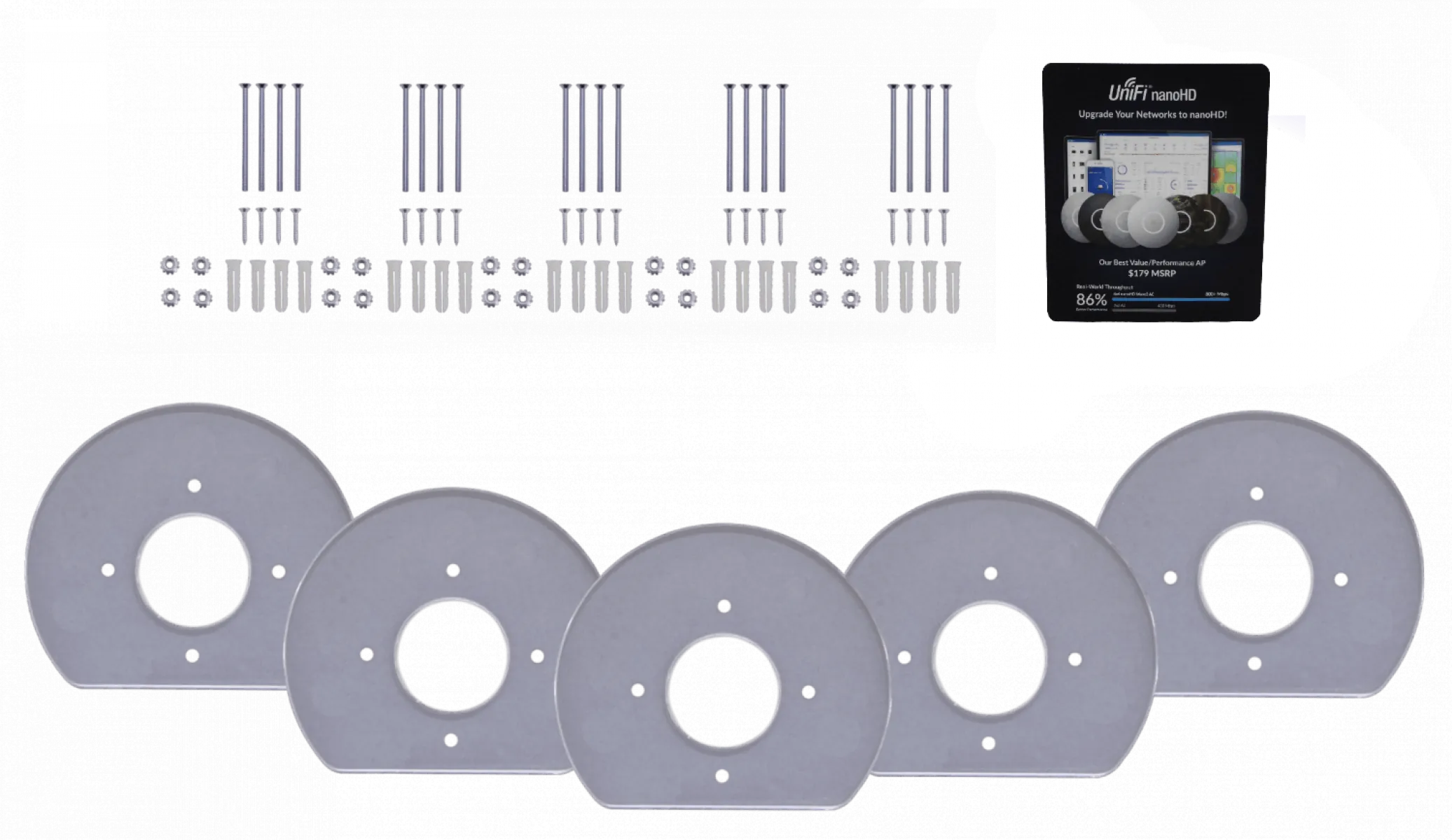 Kit de 5 Puntos de Acceso Dual-Band UniFi AC Long-Range (UAP-AC-LR-5), 2.4 GHz y 5 GHz 6