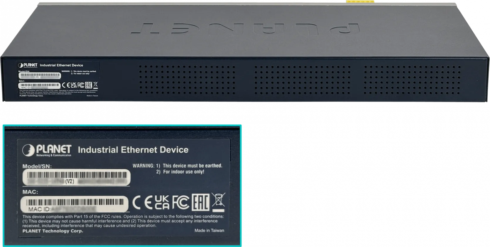 Switch Planet 16-1000 4-SFP Console L2/L4 Industrial Switch Rack 100-240VAC 4