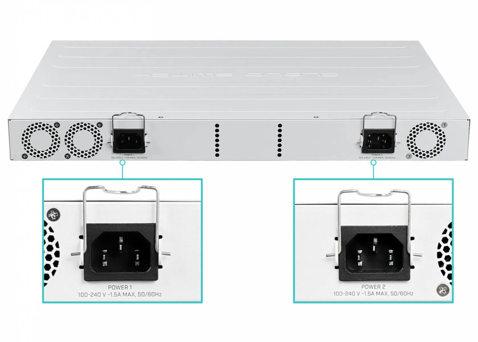Switch MikroTik CRS354-48G-4S+2Q+RM, 48 Puertos 1G, 4-SFP+10G, 2-QSFP+40G, 2 PSU 4