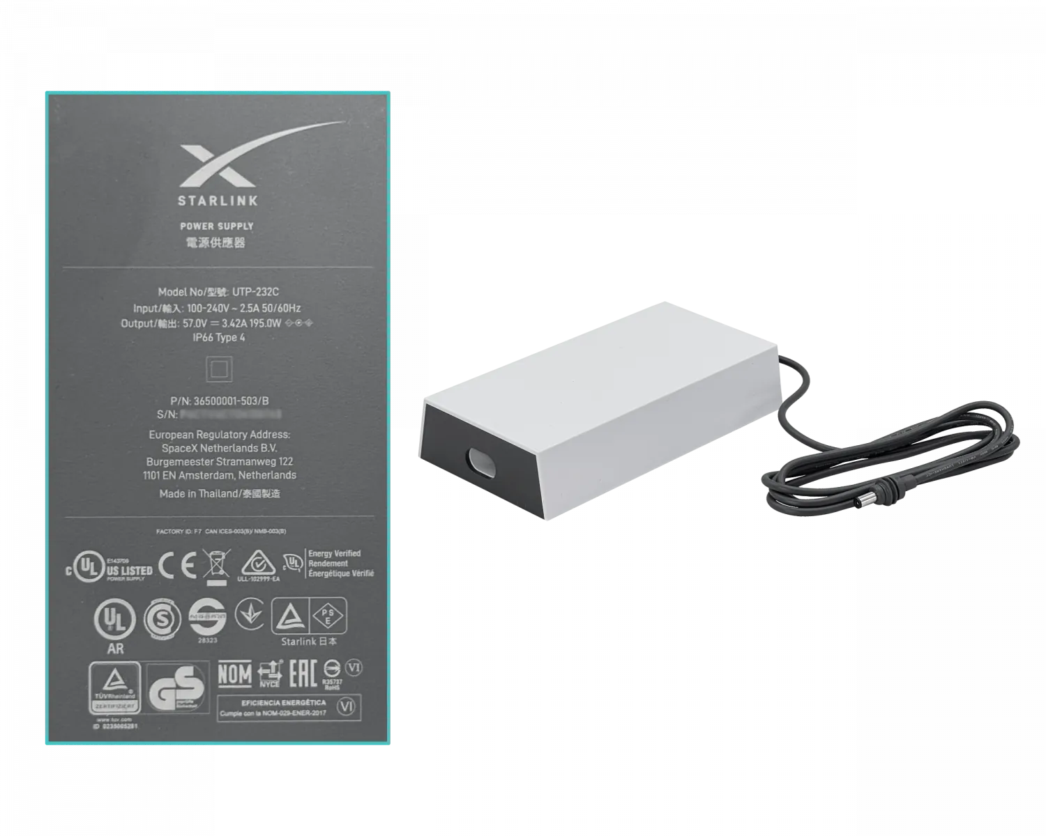 Antena Starlink Kit Standard V4 Antena Satelital Router Wifi6 3-1000 inc-57V 7