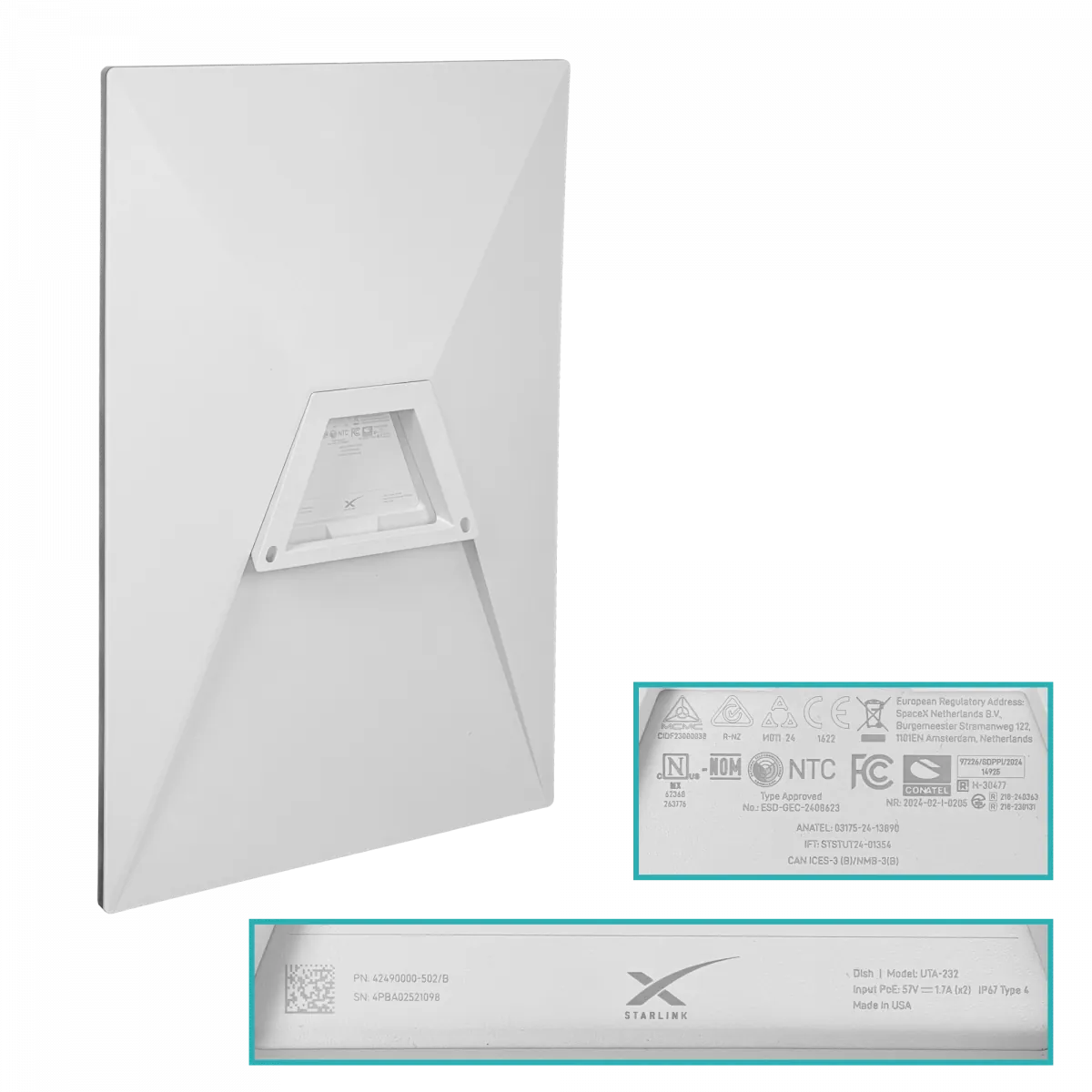 Antena Starlink Kit Standard V4 Antena Satelital Router Wifi6 3-1000 inc-57V 10