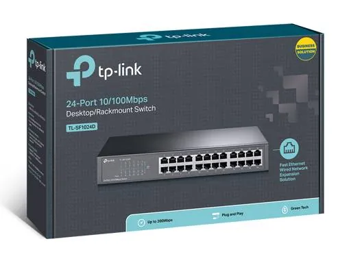 Switch TP-LINK TL-SF1024D 24 Puertos 10/100Mbps, Diseño Compacto, Auto MDI/MDIX, Rackable, No Admini 4
