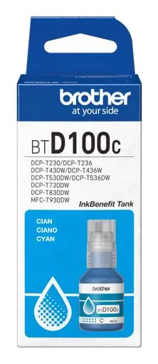 Botella de tinta original Brother BTD100C color cian – impresión nítida y duradera 2
