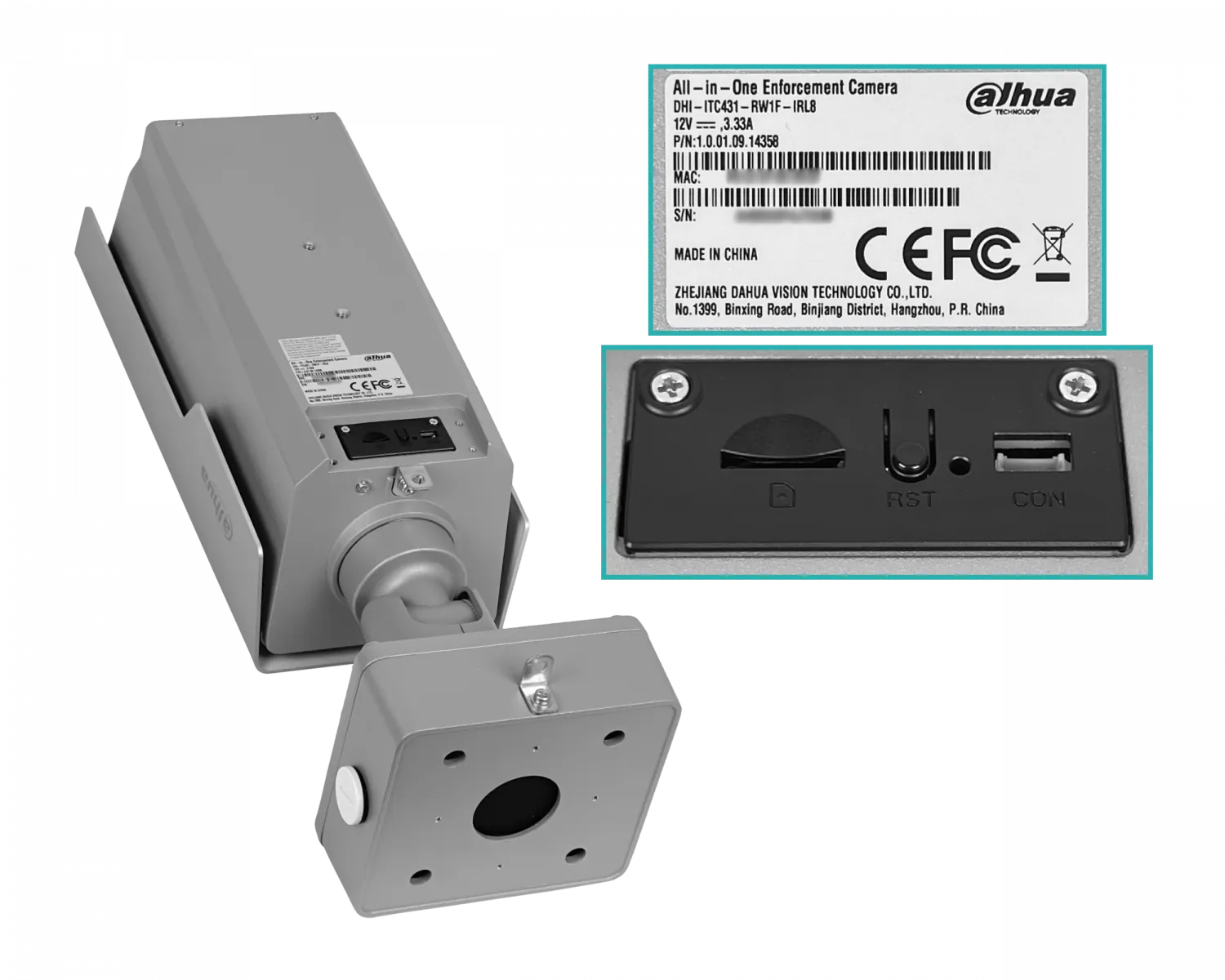 Cámara IP Dahua IA Varifocal Motorizada 10-40mm 4MP ANPR IK10 IP67 7