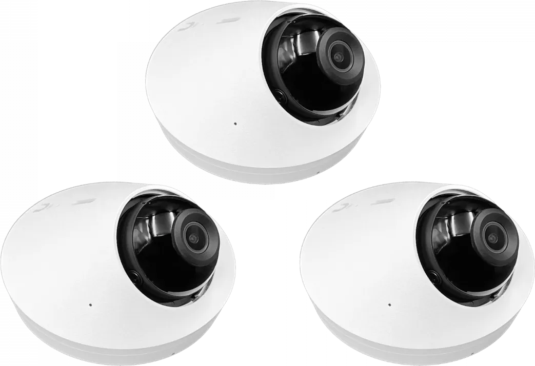 3x Cámara de Vigilancia Ubiquiti 2K HD Int/Ext con Detección Eventos por IA, Ubiquiti UniFi Protect G5 Dome 2