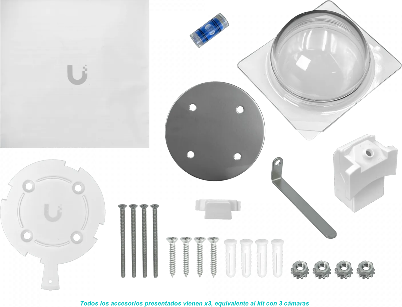 3x Cámara de Vigilancia Ubiquiti 2K HD Int/Ext con Detección Eventos por IA, Ubiquiti UniFi Protect G5 Dome 5