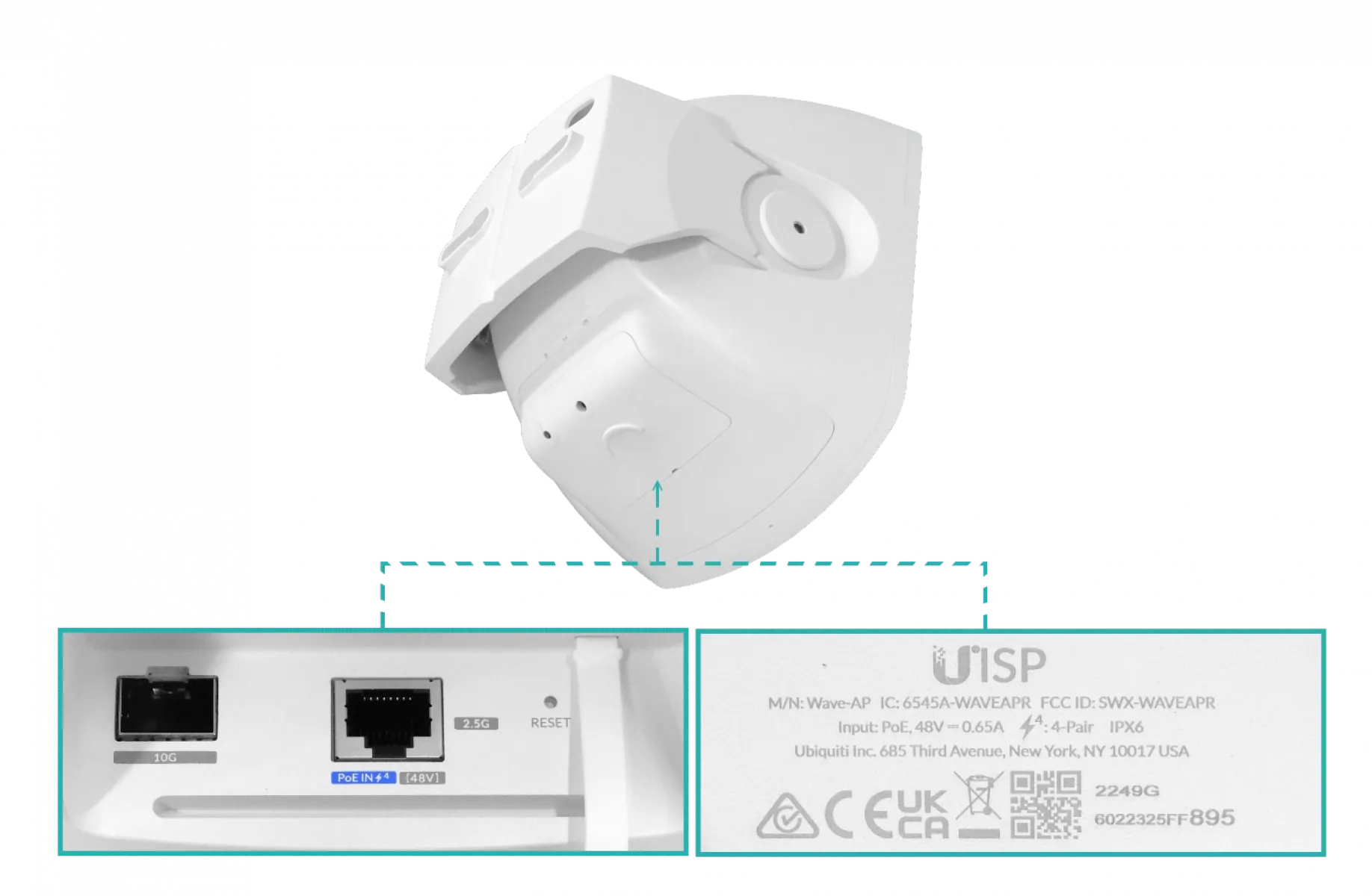 Punto de Acceso PtMP de Alta Velocidad 60 GHz, Wave Access Point, Cap Max 5.4 Gbps (2.7 Gbps duplex) 5