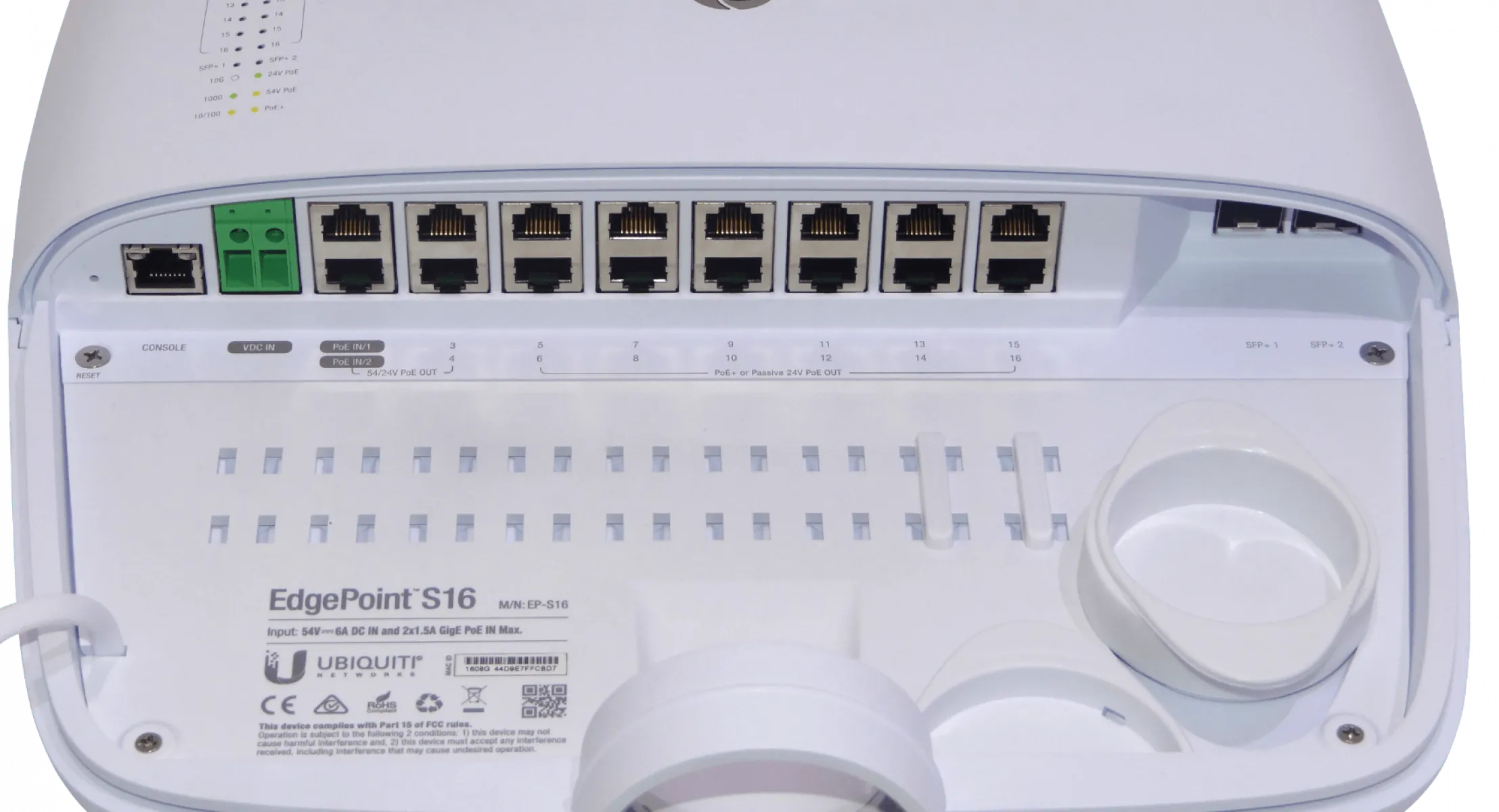 Switch Ubiquiti EP-S16 - EdgePoint S16, 16x PoE + 2x 10G SFP+, Montaje Exterior 7