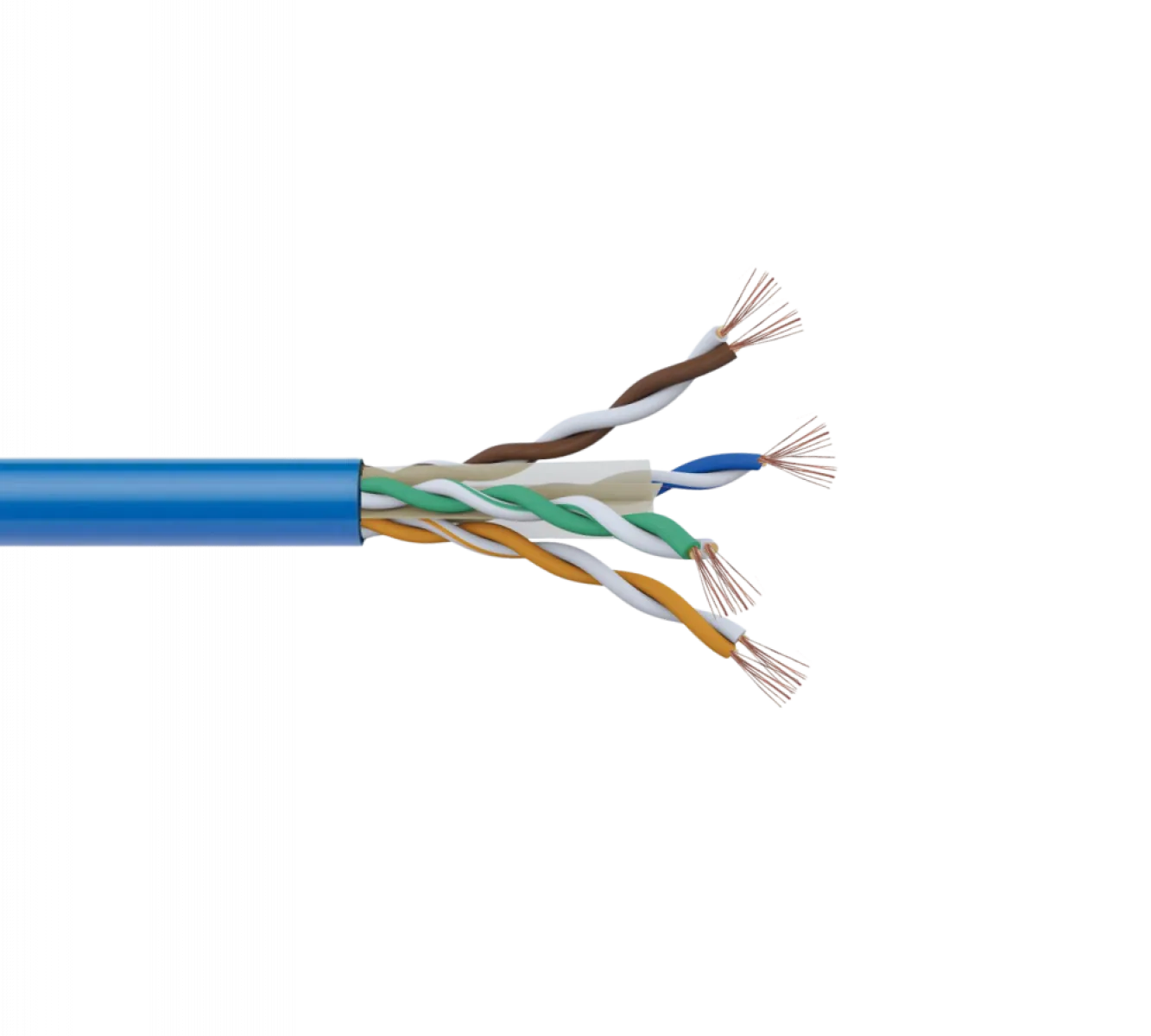 Pack x4 Cable Patch LINKMADE Cat6 Azul 30cm LSZH Inyectado Multifilar 2