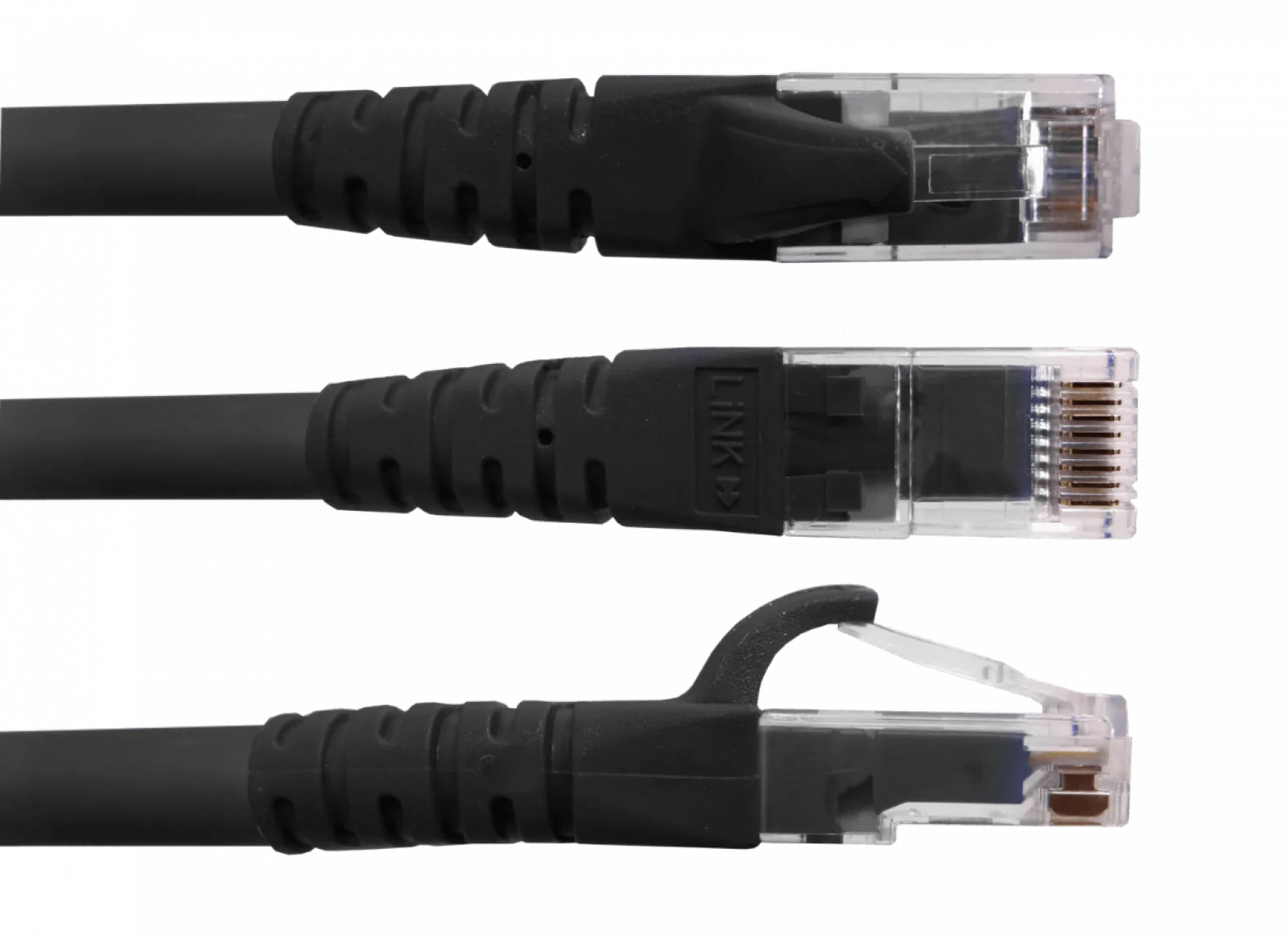 Pack x4 Cable Patch LINKMADE Cat6 Negro 50cm LSZH Inyectado Multifilar 2