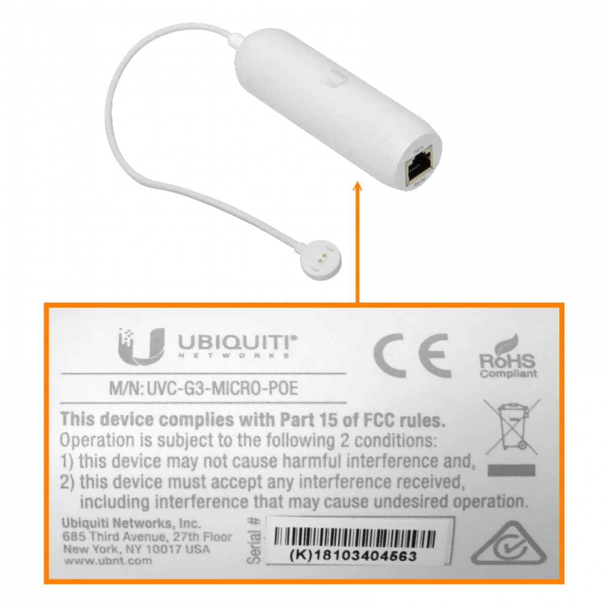Kit de 5 Cámaras IP WiFi Dual-Band con Visión Nocturna, Ubiquiti UVC-G3-MICRO-5 5