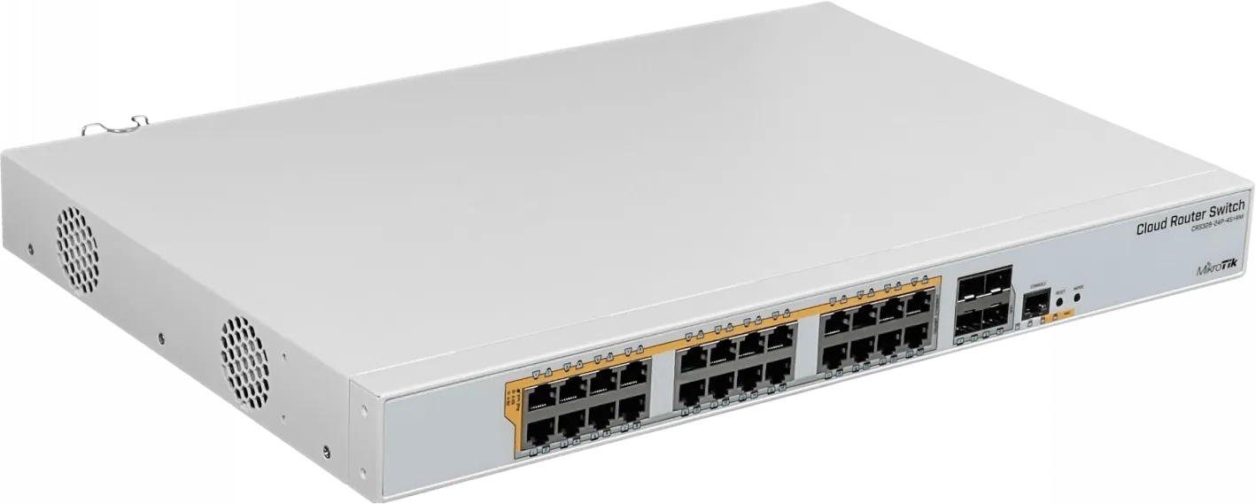 MikroTik Cloud Router Switch CRS328-24P-4S+RM - Conmutador - L3 - Gestionado - 24 x 10/100/1000 5