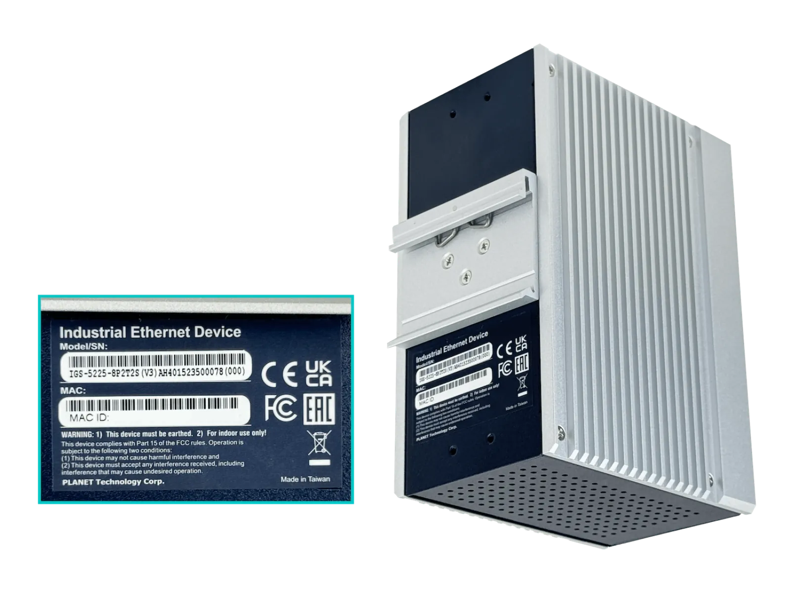 Switch PLANET 8-1000-PoE 2-1000 2-SFP 240W-tot RielDIN Switch Indust 8P2T2S 5