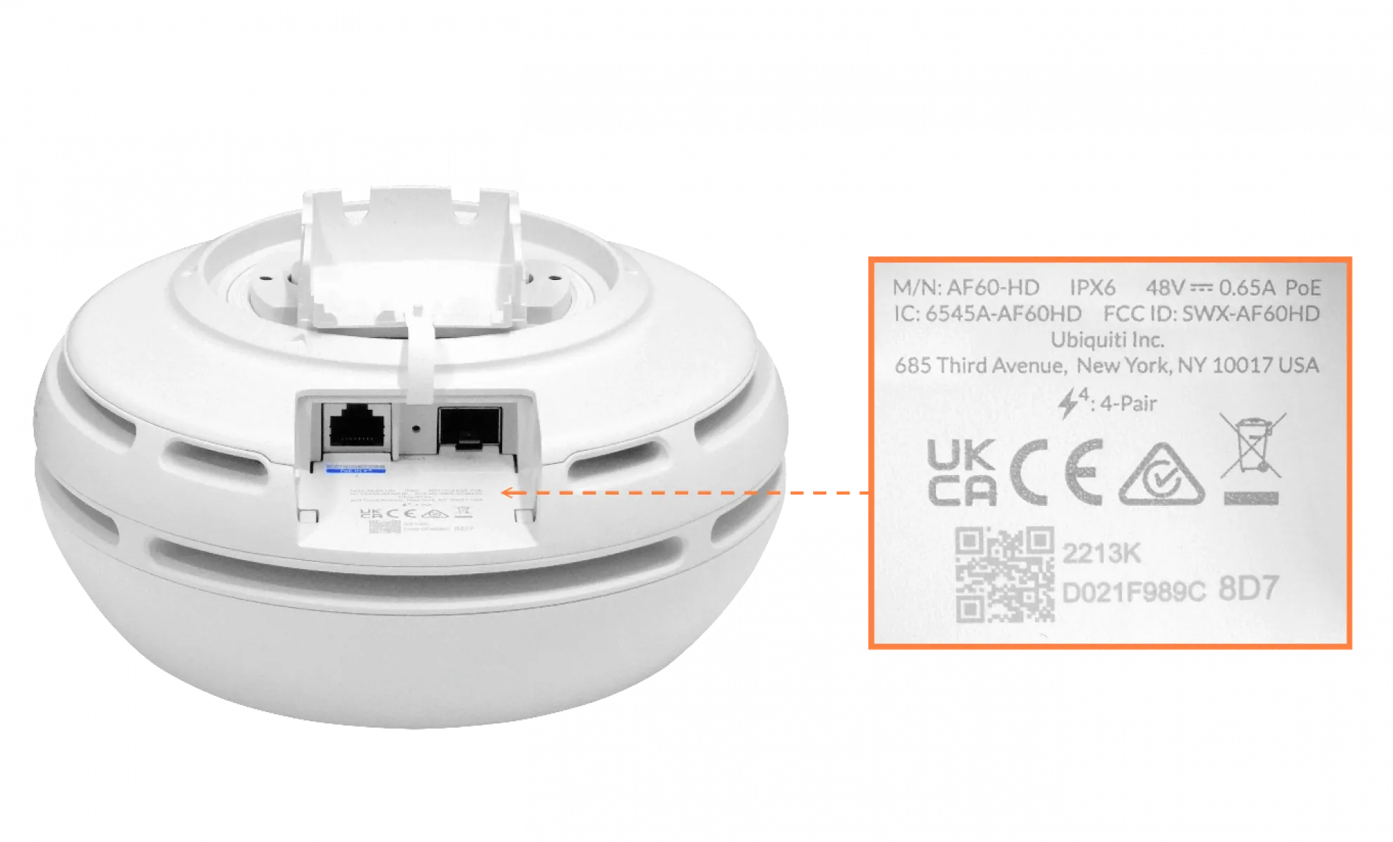 Puente Inalámbrico Multi-Gigabit con SFP+ y Alcance de 2 km airFiber 60 HD 6