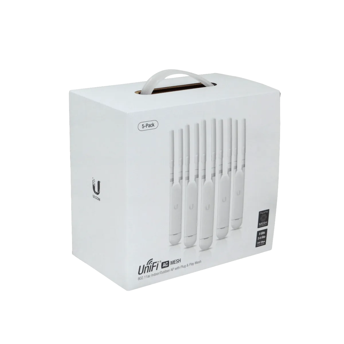 5x Punto de Acceso Inalámbrico 802.11ac Doble Banda Interiores/Exteriores, Ubiquiti UniFi AC Mesh 5