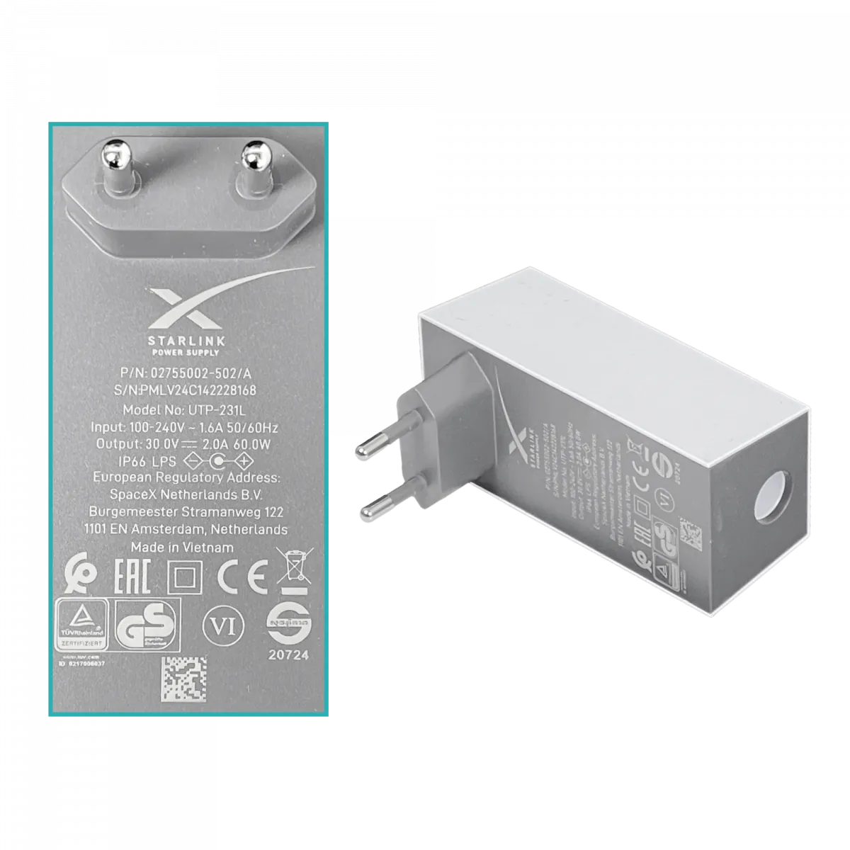 Antena Satelital Starlink Mini WiFi 5 - 1 LAN, 12-48VDC, IP67, 60W 7