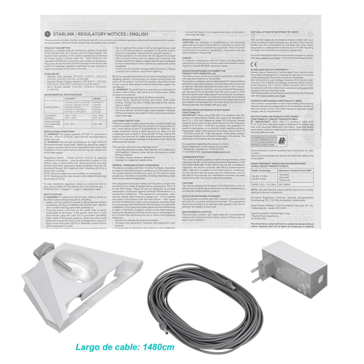 Antena Satelital Starlink Mini WiFi 5 - 1 LAN, 12-48VDC, IP67, 60W 11