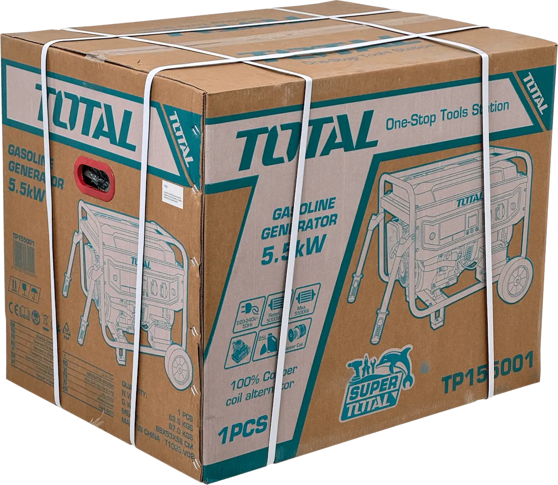 Generador a Gasolina TOTAL TP155001 5000W Tanque 25L 220V - Potencia para Uso Intensivo 8