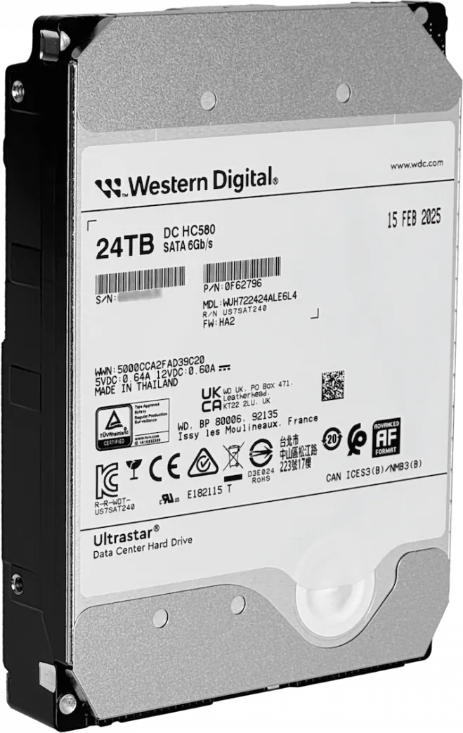 Disco Ubiquiti 24TB CMR 512mb 7200rpm Disco Duro interno 3,5pulg SATA 6Gbps 3