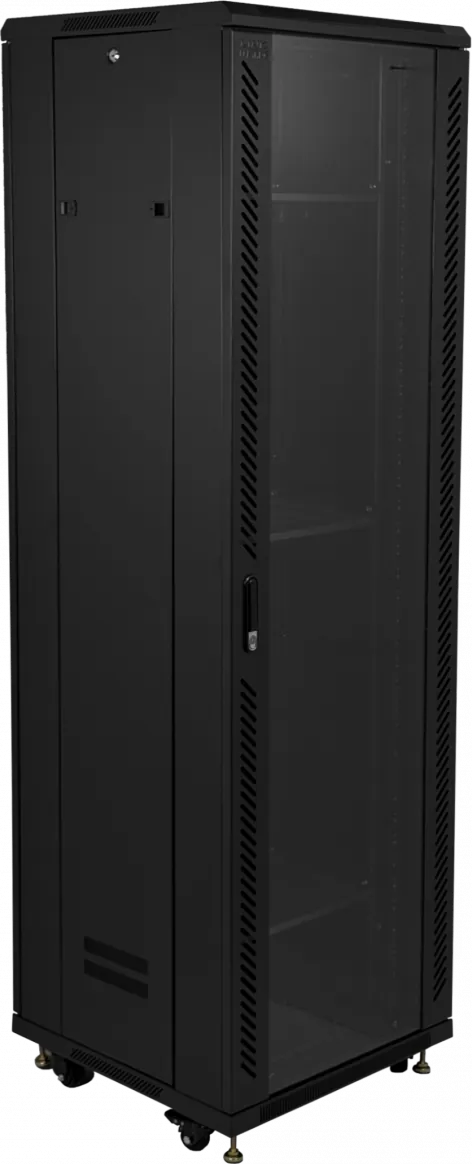Gabinete Rack 42U 60cm de Fondo Desarmado con Turbina y Bandeja - Negro Linkmade 7