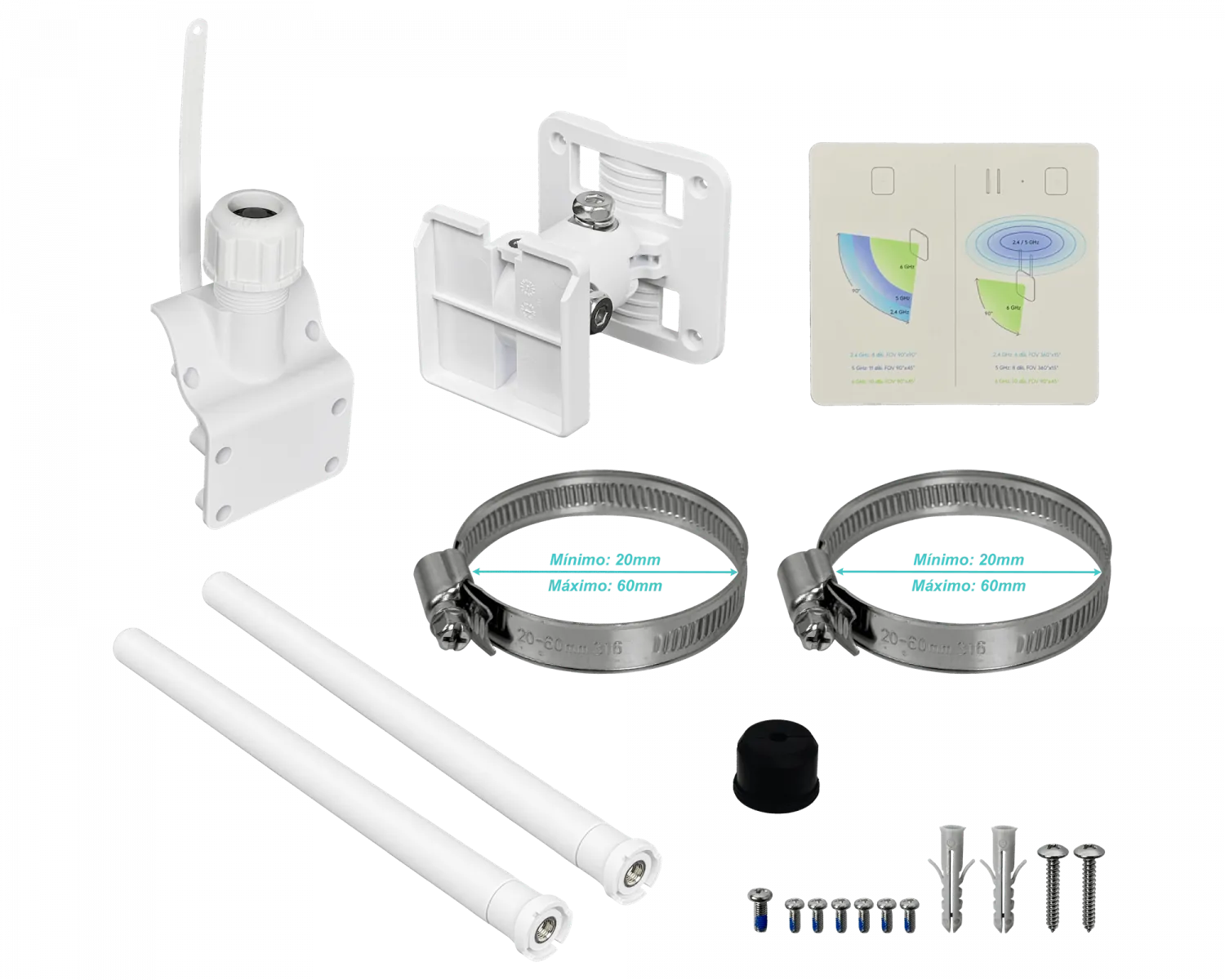 Access Point Ubiquiti 2,4/5/6GHz 2x2x2 10Gbps 1-2500 WiFi7 8/11/10dBi IP67 req-PoE+ 5
