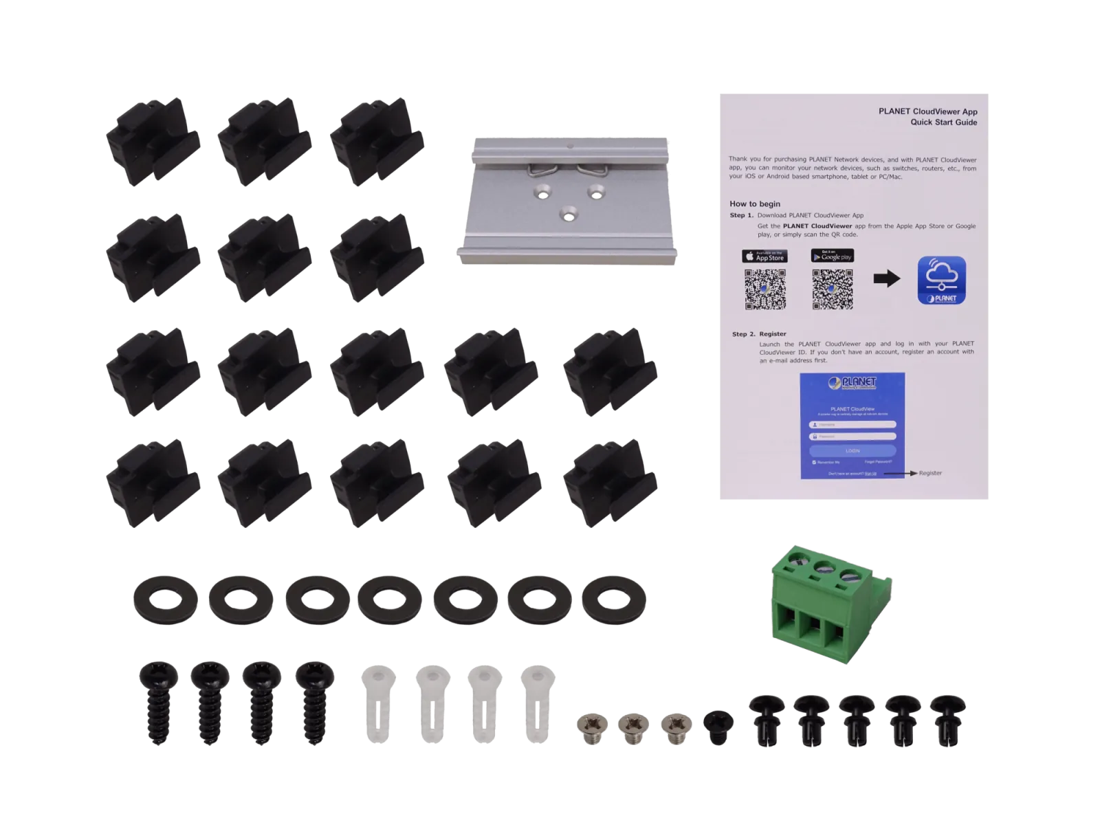 Switch PLANET 16-1000-PoE+ 2-SFP 240W Switch Indust Admin Riel-DIN 48/54VDC 4