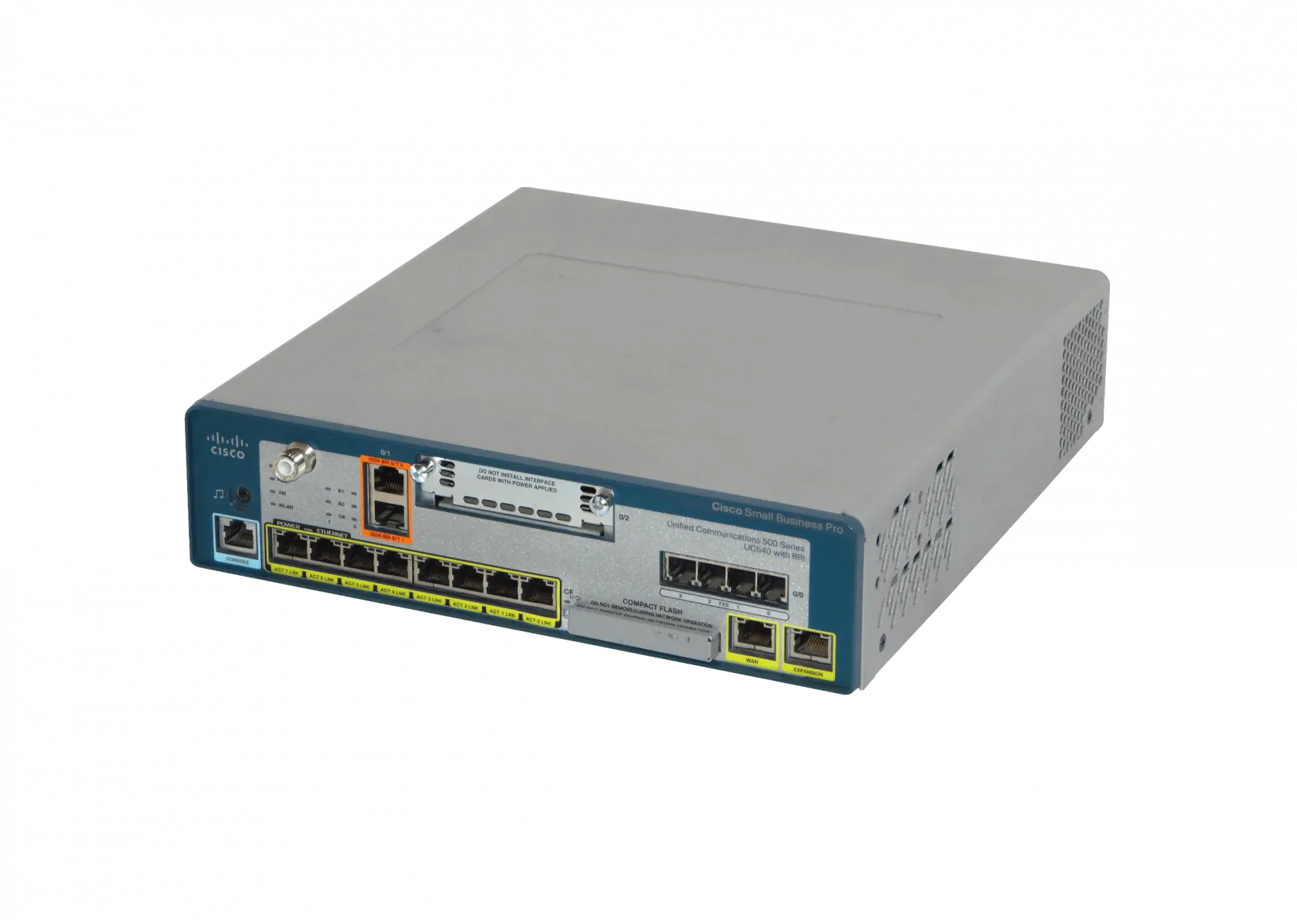CISCO IP-PBX 2-BRI-ISDN 4-FXS 8-PoE 1-RPTNC-2dBi Console WAN Refacc. 2