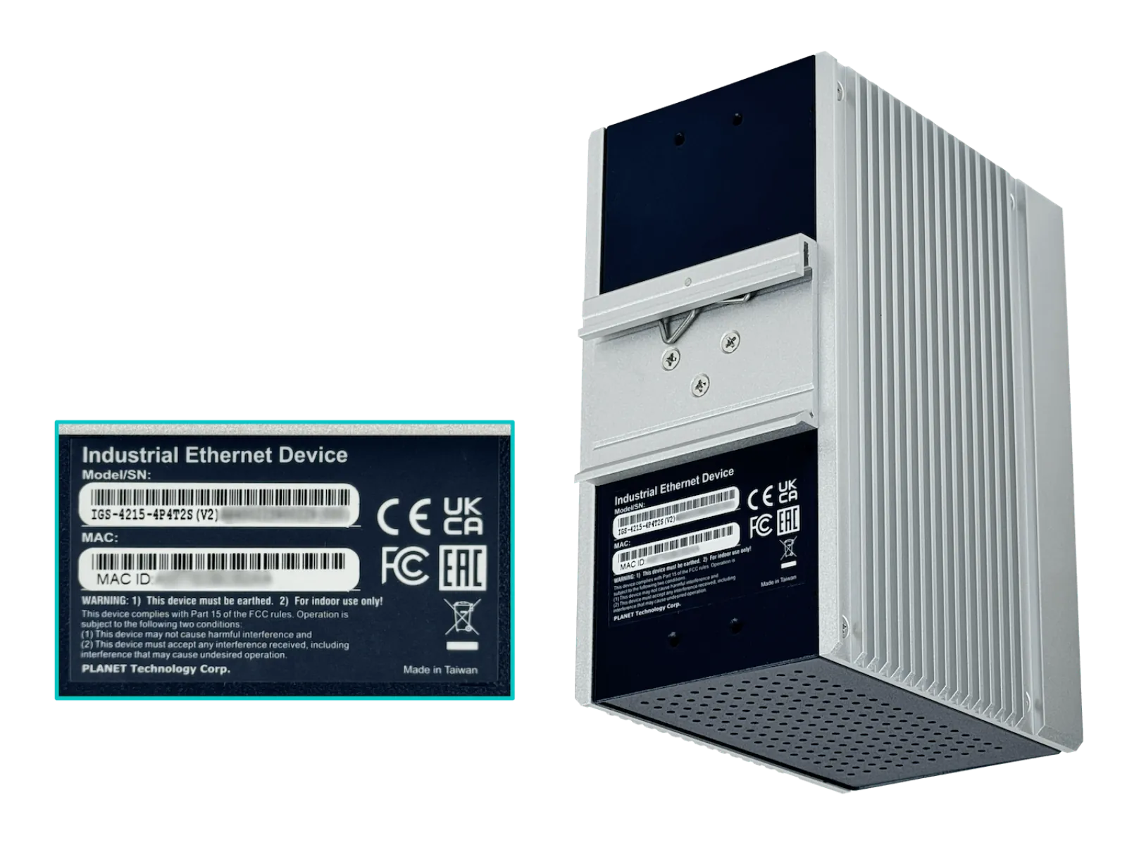 Switch PLANET 8-1000(4PoE-at) 2-SFP 144W-tot RielDIN Switch Industrial 4P4T2S 7