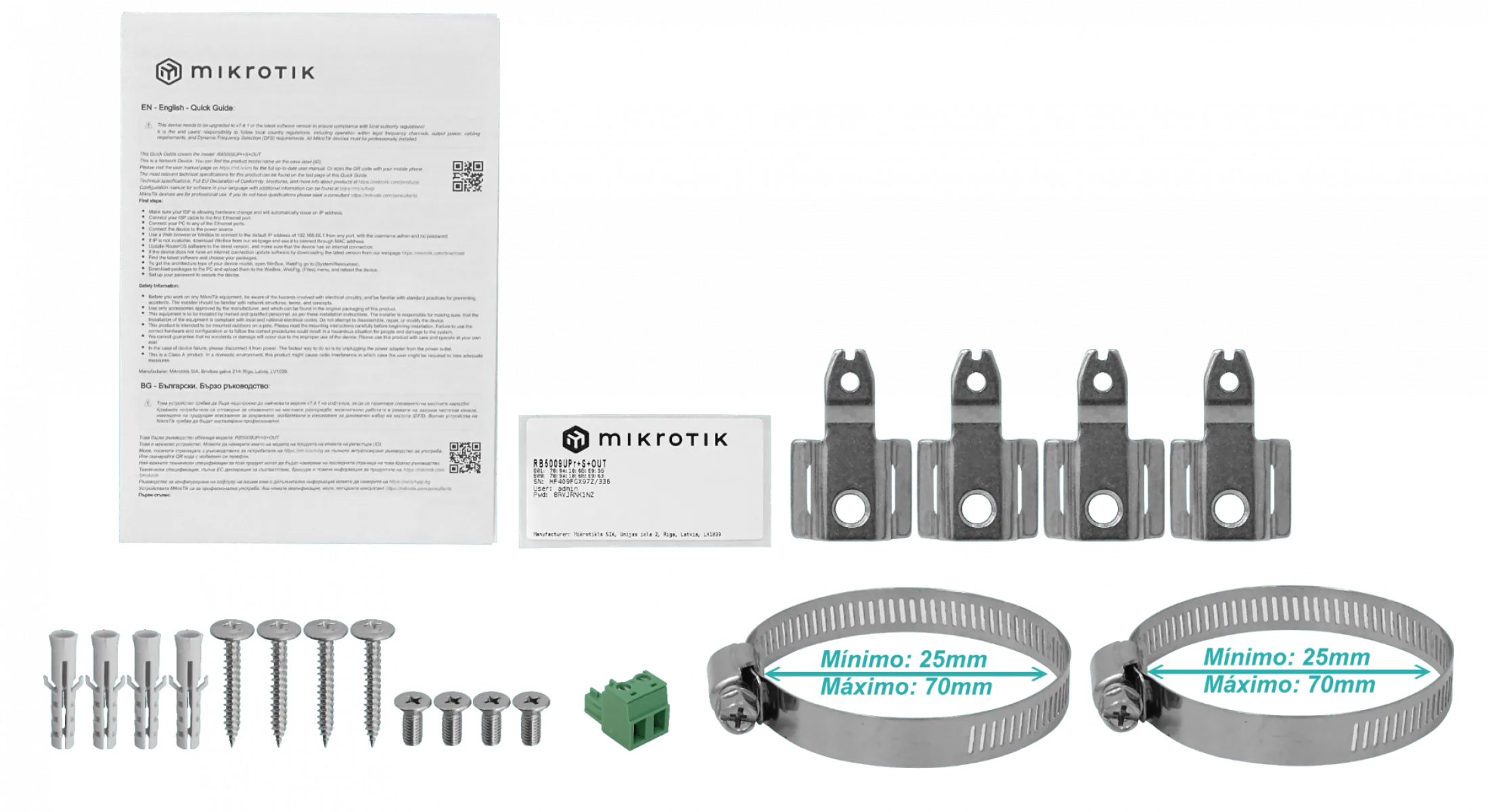 Router Outdoor con 9 Puertos y PoE MikroTik RB5009UPr+S+OUT, ARM 64-bit, 1GB Ram, 1GB NAND 5