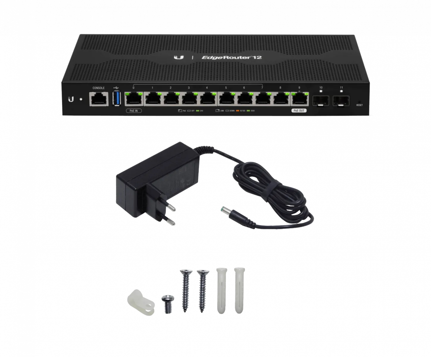 Router de Alto Rendimiento con 10 Puertos Gigabit y 2 Puertos SFP Ubiquiti EdgeRouter ER-12 5