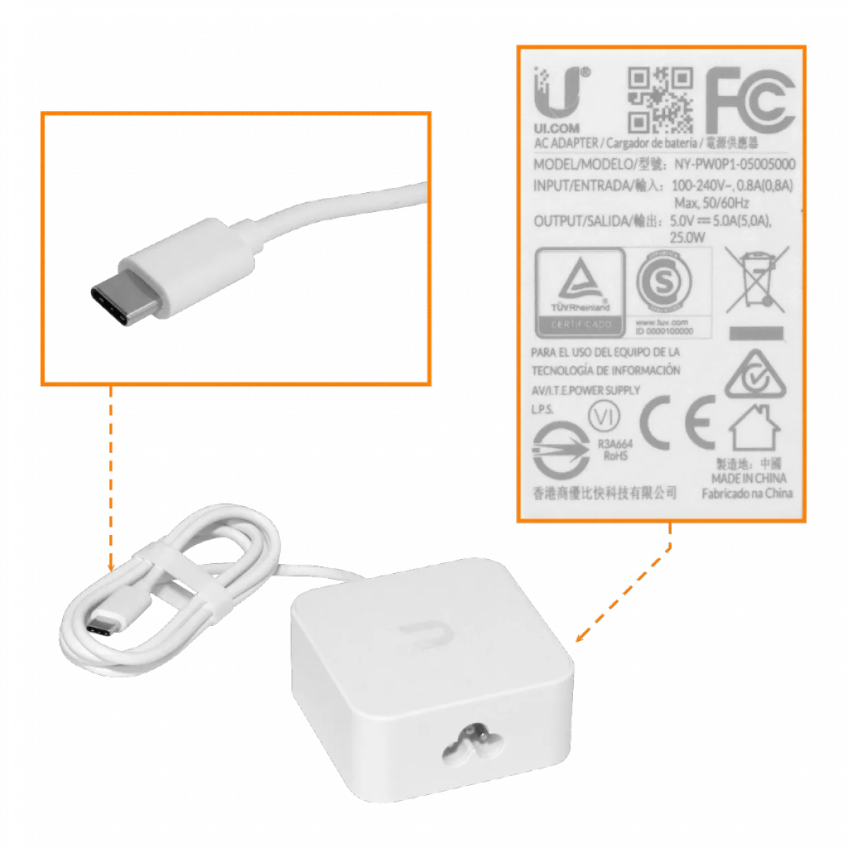 Switch Gestionado 5 Puertos con 4 Puertos 10G y Entrada PoE+, Ubiquiti UniFi Switch Flex XG 5