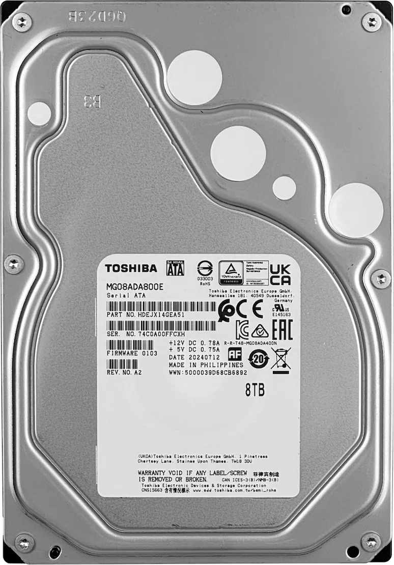 Disco Duro Ubiquiti 8TB CMR 512mb 7200rpm Disco Duro interno 3,5pulg SATA 6Gbps 5