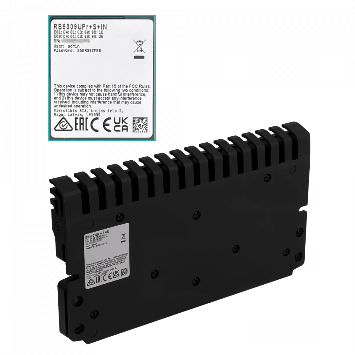 Router Compacto con PoE+ y Puertos Gigabit MikroTik RB5009UPr+S+IN 3