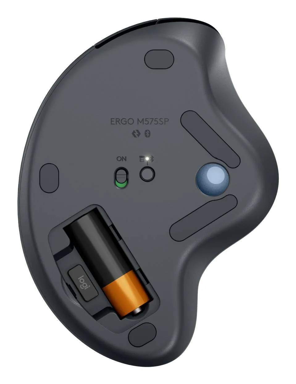 Mouse Trackball Inalámbrico Ergonómico, Logitech ERGO M575S - Grafito 6