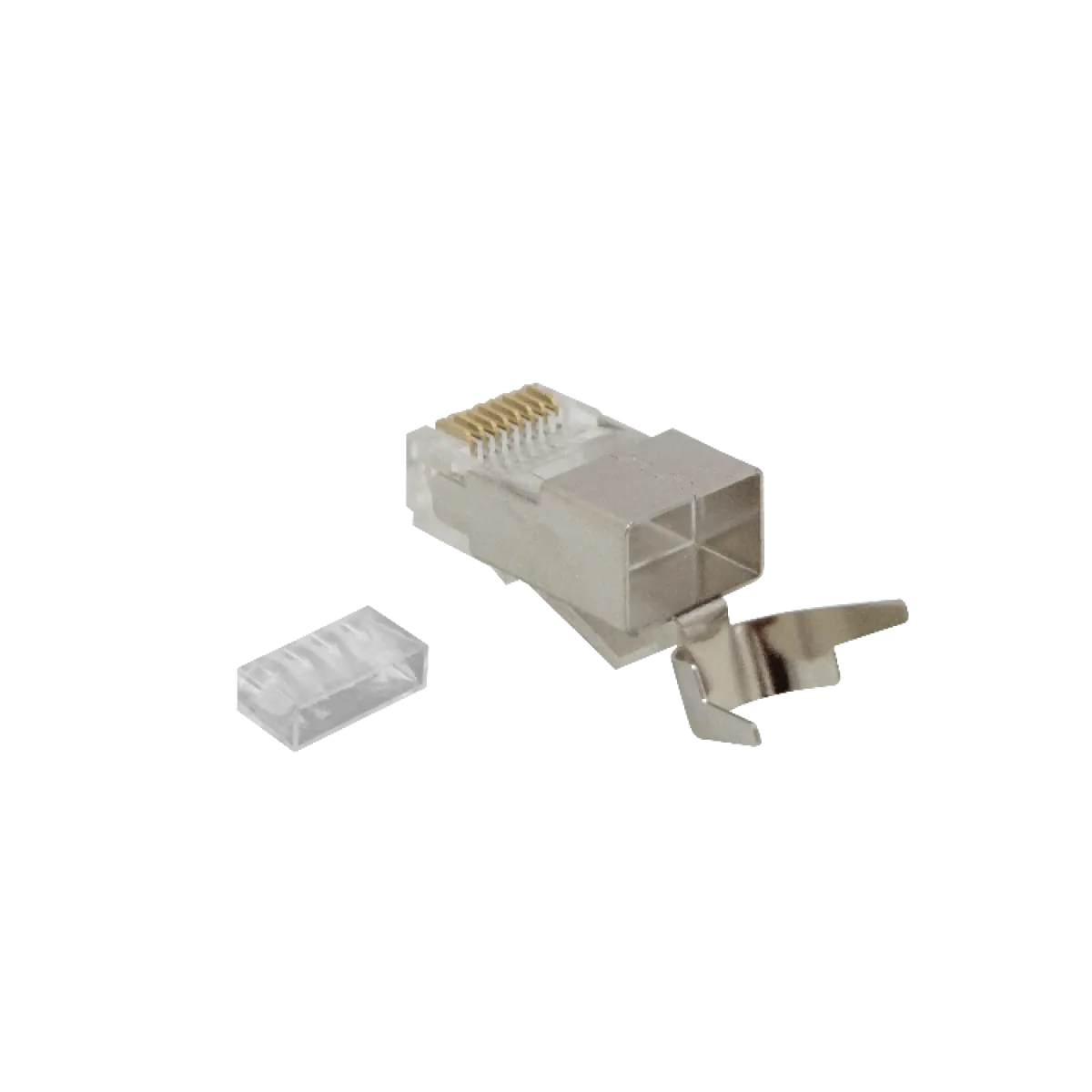 Conector CAT7 1,5mm RJ45 8P8C Bolsa 10-Conectores Machos Crimpeables oro-50um 2